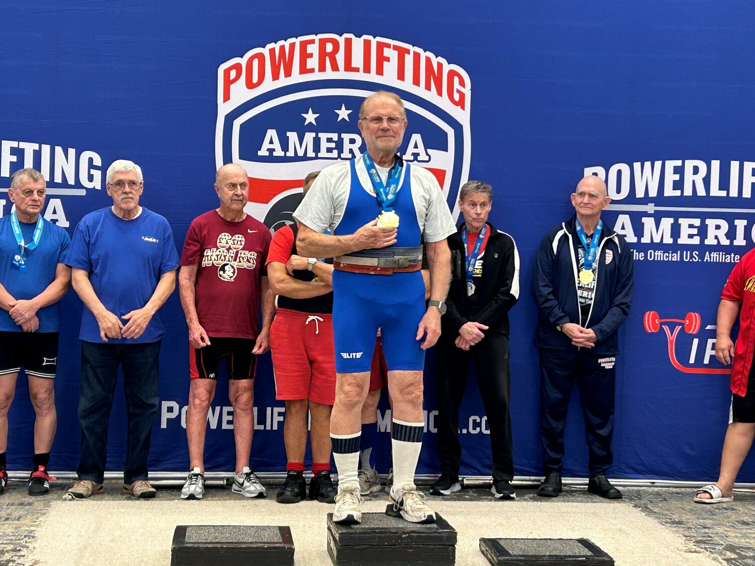 David Parsons, 81, won his 81st gold medal in powerlifting at the Florida Senior Games on Dec. 11.